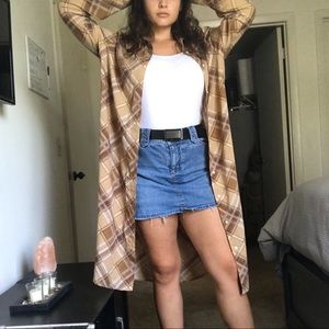 Ralph Lauren brown plaid button up dress